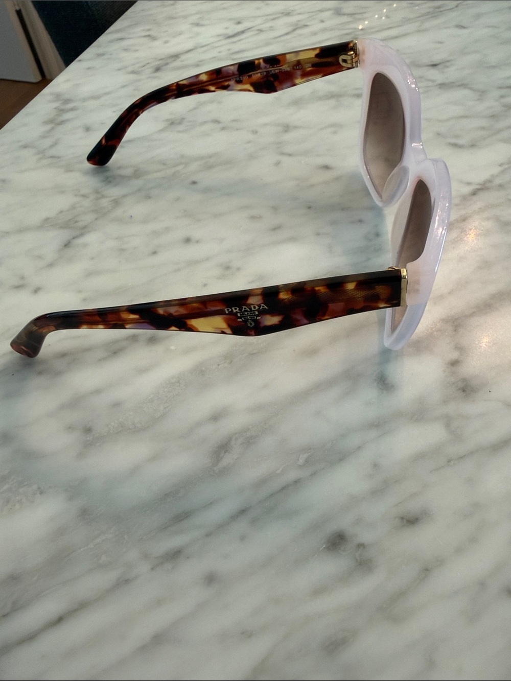 Prada Light Pink Cat-Eye Sunglasses with Brown Gradient Lenses - Picture 6 of 6
